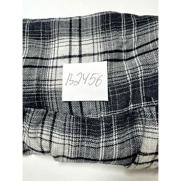 American Eagle Women’s Plaid Flannel Button Down Shirt Navy Blue Size M *Notes - Picture 14 of 14